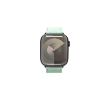 حزام ساعة Apple Watch بإبزيم دبوس وحواف مرسومة يدوياً - وصلة سوداء