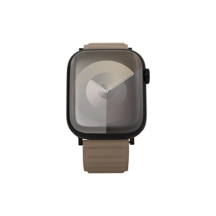 Cinturino magnetico - Apple Watch 42 mm - Nero - Taupe chiaro - Pelle di vitello