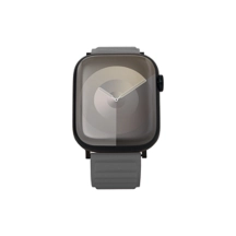 Magnetic Band - Apple Watch 46mm - Black - Mouse-Grey - Calf Leather