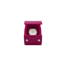 Watch case for 1 watch - Fuchsia  - Pebbled Leather