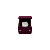 Watch case for 1 watch - Burgundy -  Square Granulated