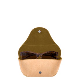 LUCRIN Geneva Thin Eyeglasses Case - Light Taupe - Granulated Leather