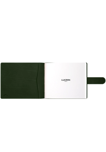 Landscape Photo & Guest Book - Alpine - Dark Green - Cow Hide Leather