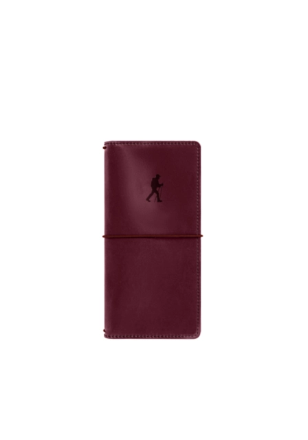 Hiking Logbook - Alpine - Burgundy - Cow Hide Leather