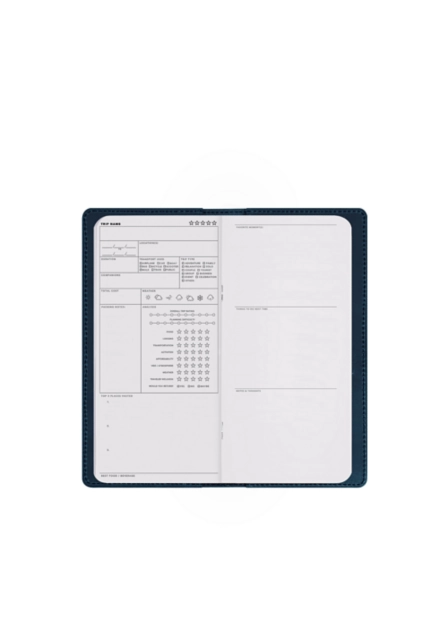 Travel Logbook - Alpine - Navy Blue - Cow Hide Leather
