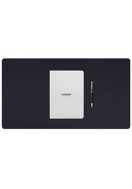 Sous-main classique sur mesure - Alpine - Noir - Cuir de vachette Alaska