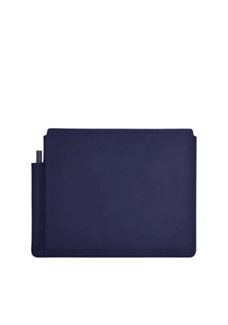 Kindle Scribe Sleeve with Pen Slot (2024) - Navy Blue - Smooth Leather