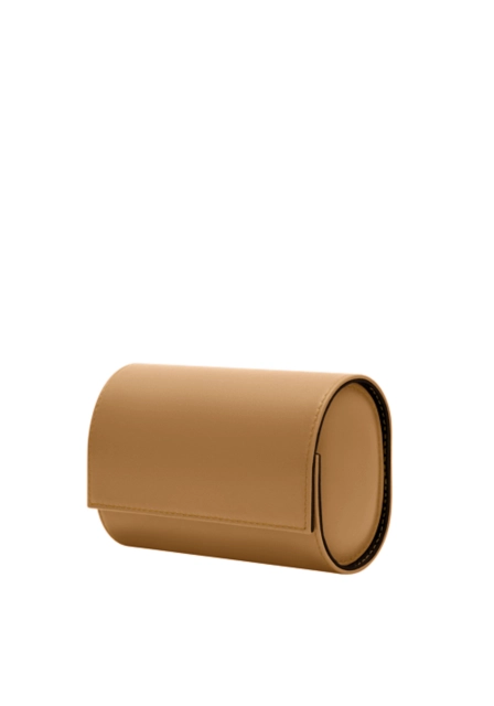 Watch case for 2 watches - Natural - Smooth Leather