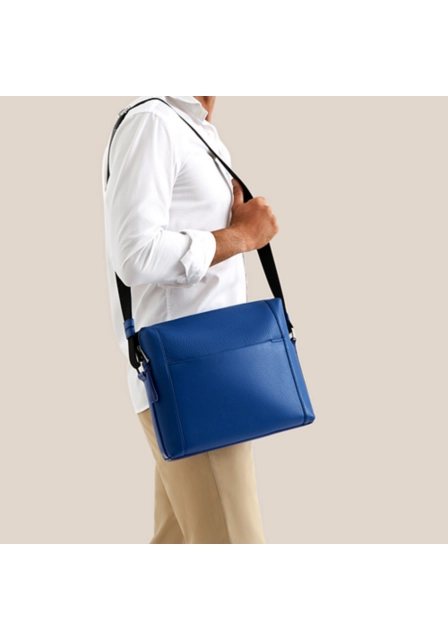 Satchel Bag - L5 - Denim Blue - Pebbled Leather