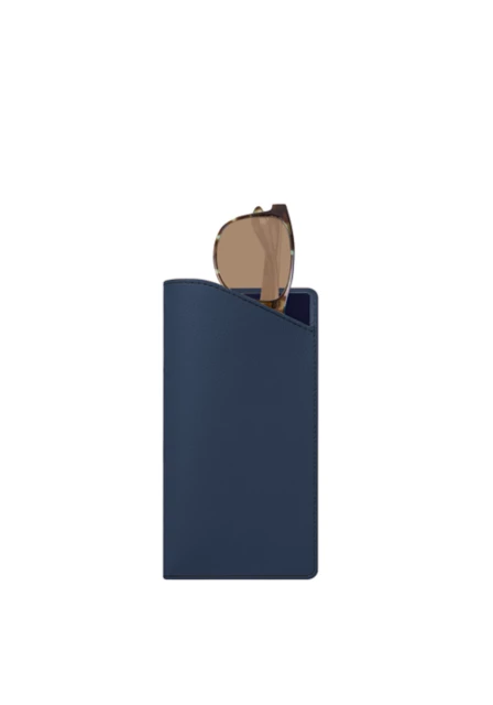 Custodia per occhiali grandi - Blu Navy - Materiale Vegetale