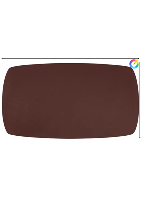 Custom Curved Desk Mat - Alpine - Tan - Cowhide Leather Alaska