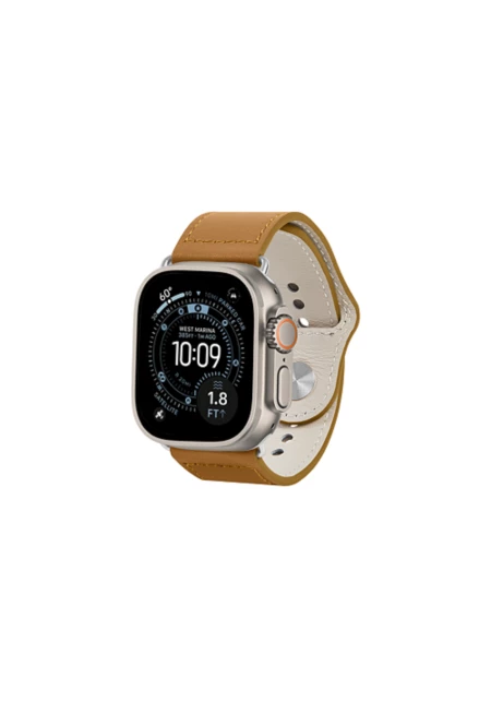 Apple Watch Ultra 3のためのオーダーメイドレザーバンド