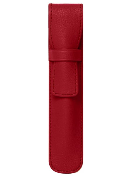 Astuccio con patta (maxi) - 1 penna - Rosso - Materiale Vegetale