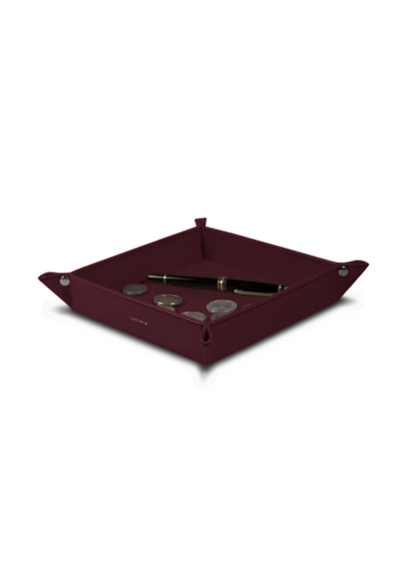 صينية للترتيب مربعة (16 × 16 × 3.5 سم) - Burgundy - Plant-Based Material