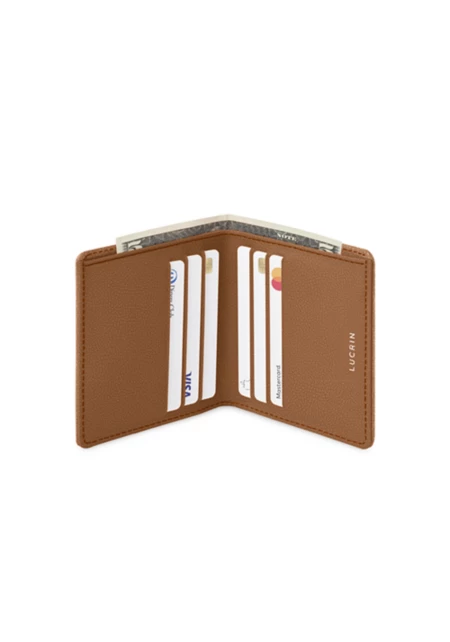 Brieftasche für Herren - Cognac - Pflanzliches Material