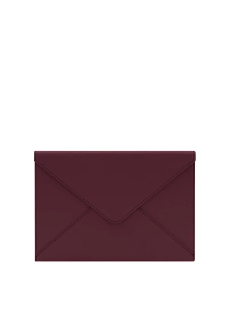 Busta media con patta triangolare - Bordeaux - Materiale Vegetale