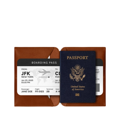 Passport Cover - Alpine Collection - Natural - Cow Hide Leather