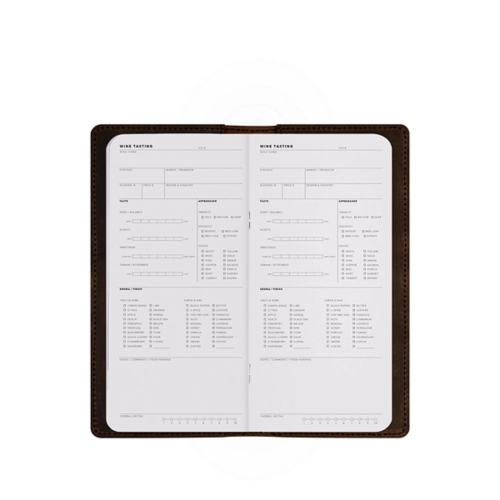 Logboek wijn - Donkerbruin - Verontruste koeienvacht