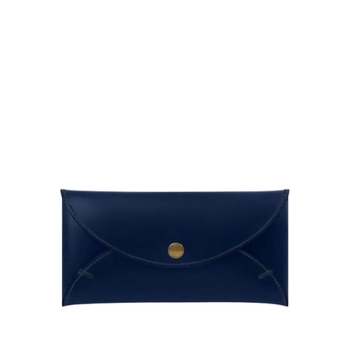 Alpine Portemonnaie im Umschlagstil - Marineblau  - Rindsleder