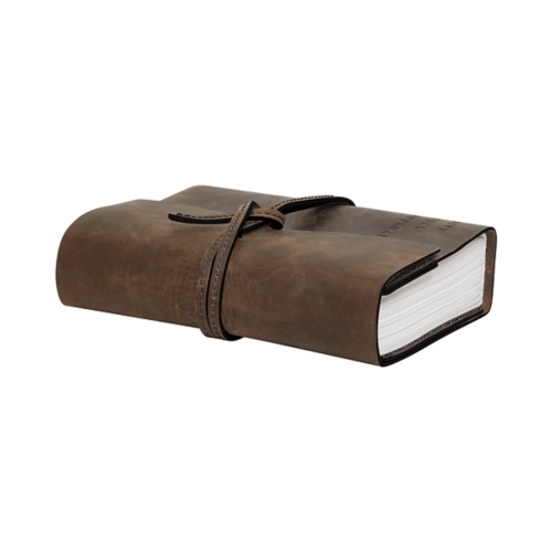 Carnet de Journaling sur 5 ans - Marron Foncé - Cuir de vache vieilli