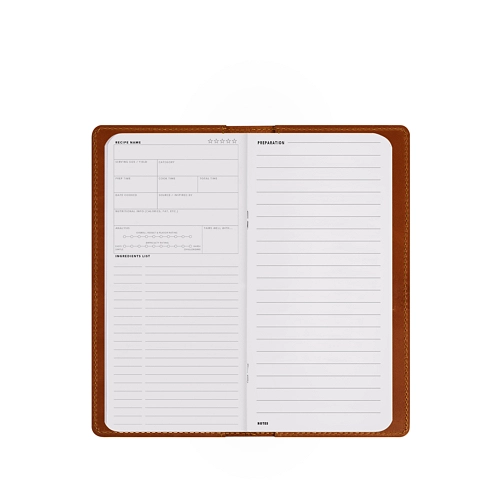 Carnet de recettes - Alpine - Naturel - Cuir de vachette