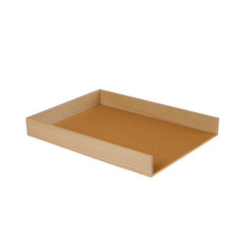 A4 Paper Tray - Leather & Oak Wood