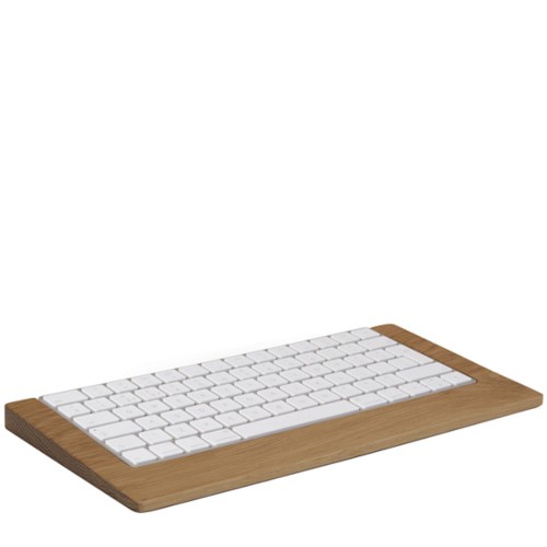 Support clavier Apple et repose poignet - Bois Chêne