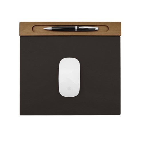 Mouse Pad - Leather & Oak Wood