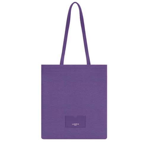 Tote Bag für den Alltag - Lavendel - Genarbtes Leder
