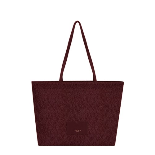 Everyday Shopper Bag - Burgundy - Granulated Leather