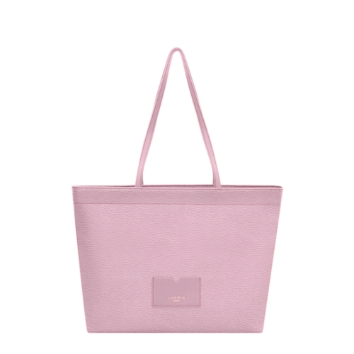 Shopper-Tasche für den Alltag - Rosa - Genarbtes Leder