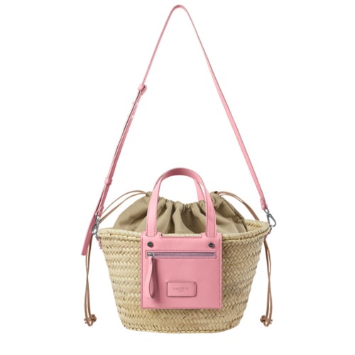 Small Basket Bag - Pink - Smooth Leather
