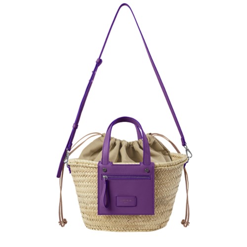 Small Basket Bag - Lavender - Smooth Leather
