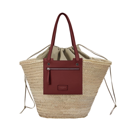 Basket Bag - Burgundy - Smooth Leather