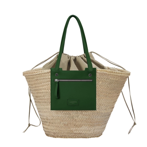 Basket Bag - Dark Green - Smooth Leather
