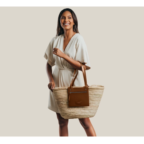 Basket Bag - Tan - Smooth Leather