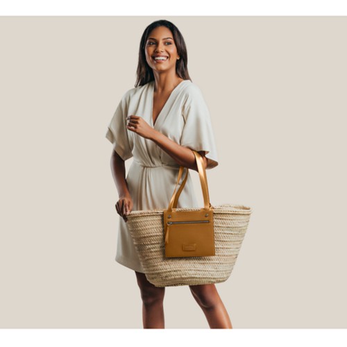 Basket Bag - Natural - Smooth Leather