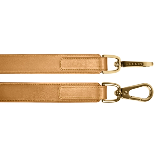 Tasriem 30 mm – Gouden haak - Natuur - Soepel Leer