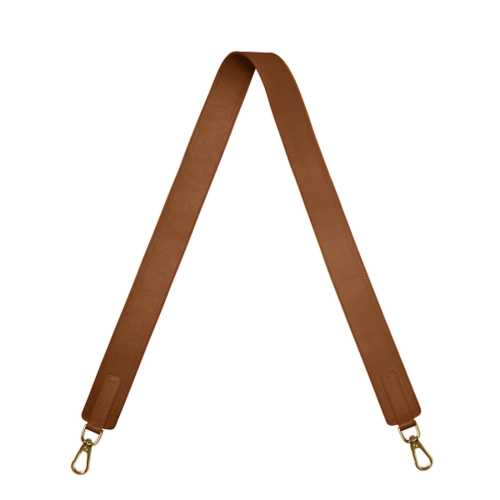 Tasriem 45 mm – Gouden haak - Tan - Soepel Leer