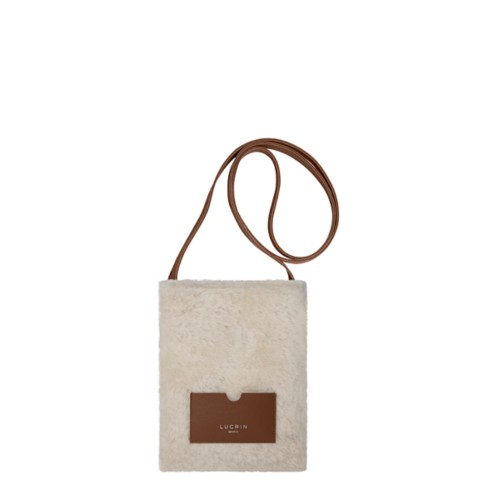 Borsa crossbody in shearling