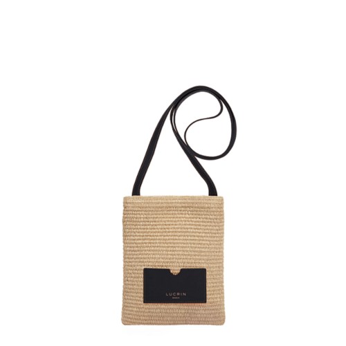 Borsa crossbody On The Go in rafia