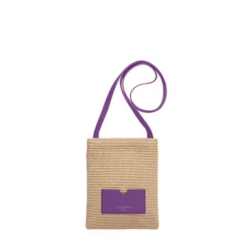 Borsa crossbody On The Go in rafia