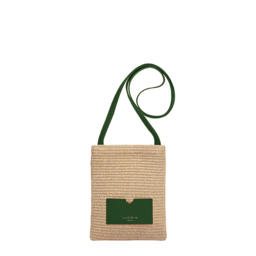 Borsa crossbody On The Go in rafia