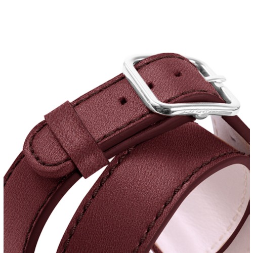 Double Tour Band  -  Burgundy  -  Goat Leather