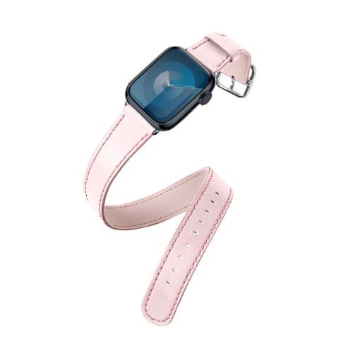 Horlogebandje met dubbele omslag - Apple Watch 41 mm – Zilver
