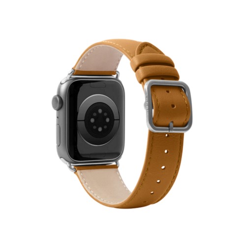 Cinturino di lusso per Apple Watch 41 mm - Argento - Naturale - Pelle Liscia