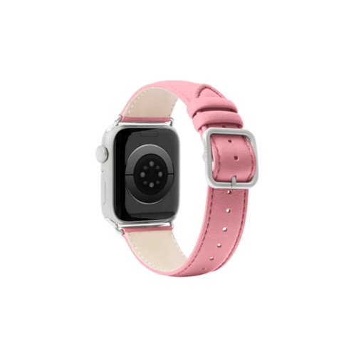 Bracelet luxe  -  Argent  -  Rose  -  Cuir Lisse