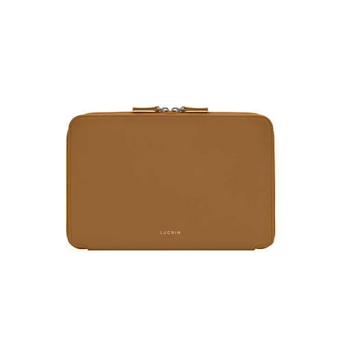 Zipped iPad Mini 7 Leather Case | Lucrin Geneva US
