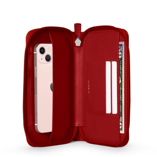 iPhone 13 Brieftasche mit Reißverschluss