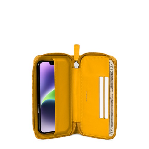 Custodia portafoglio con zip - iPhone 14